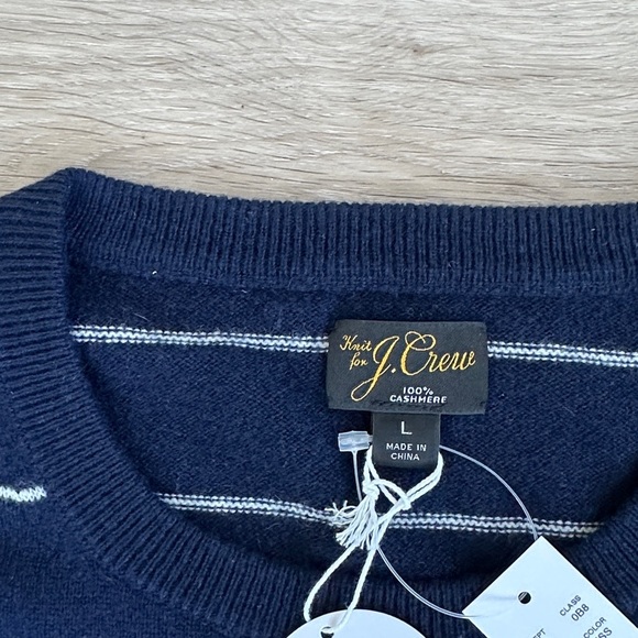 J. Crew Cashmere crewneck sweater in stripe - Picture 5 of 7